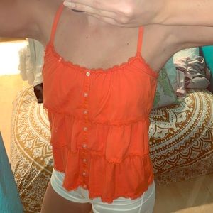 Orange tank top from hollister
